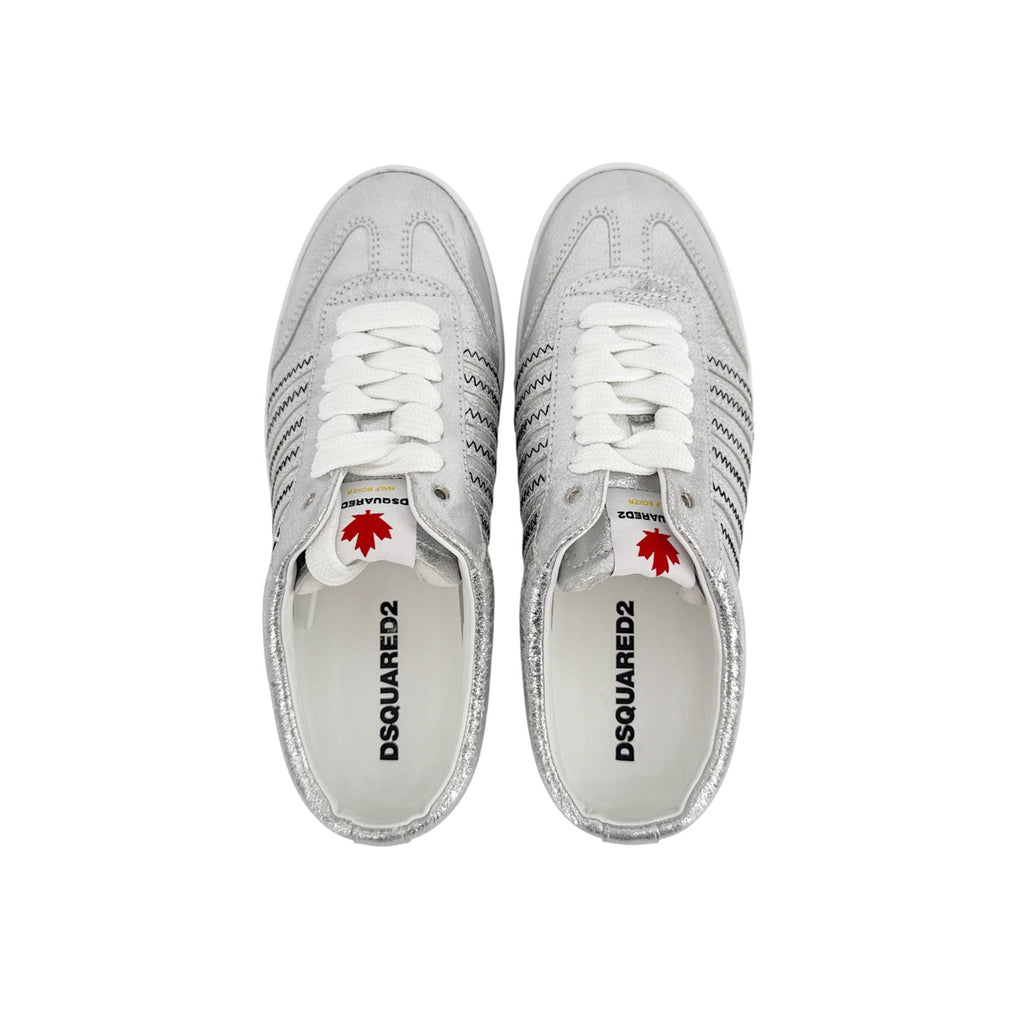DSQUARED2 Boxer Open Back Mule Sneakers in Silver 37