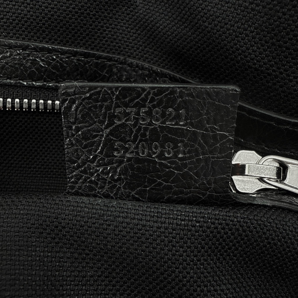 GUCCI Textured Leather Morpheus Militare Crossbody Tote Bag in Black
