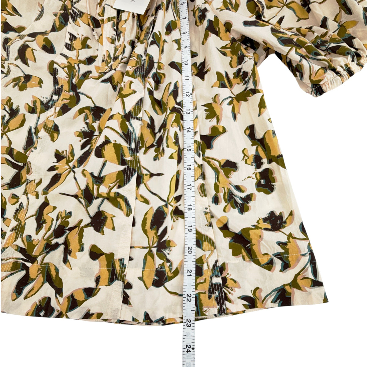 ULLA JOHNSON Loli Short Sleeve Blouse in Lucent 2|S