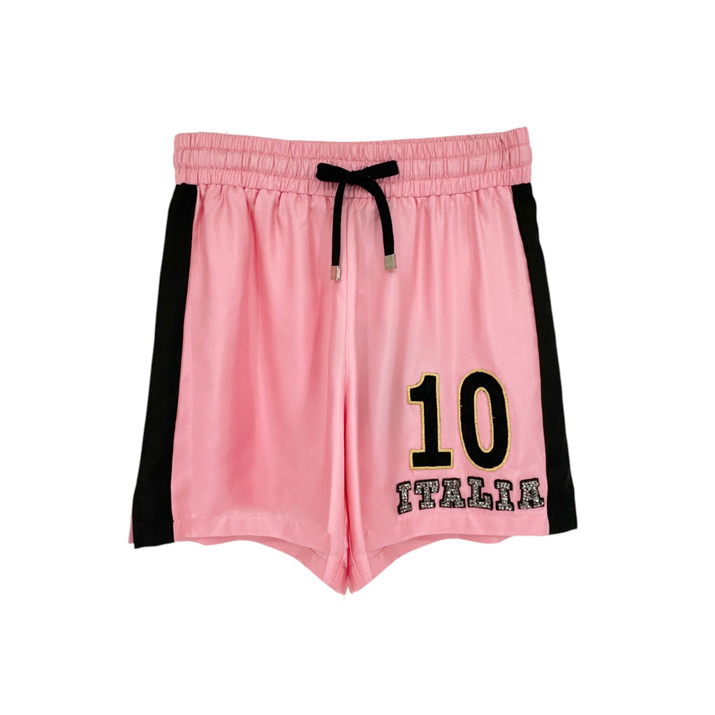 DOLCE & GABBANA Silk Sport Shorts in Pink IT36