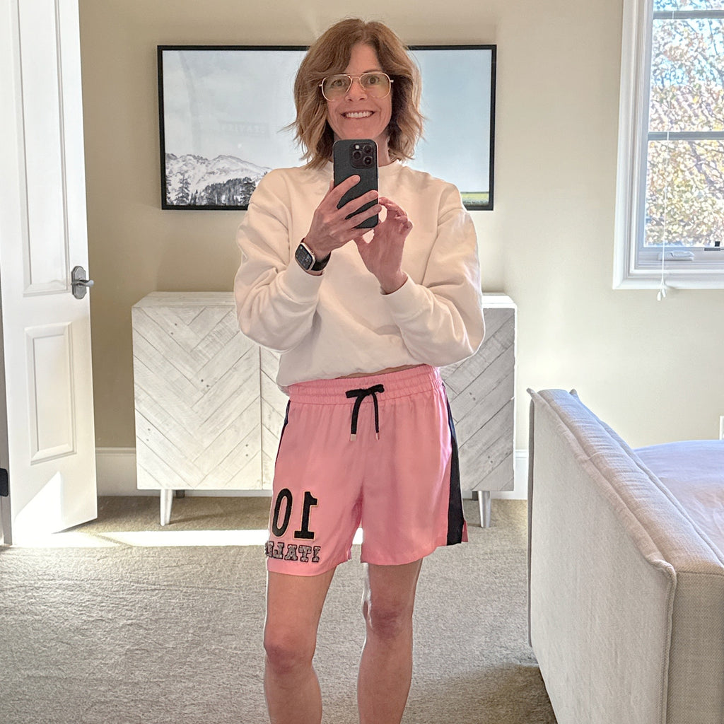 DOLCE & GABBANA Silk Sport Shorts in Pink IT36