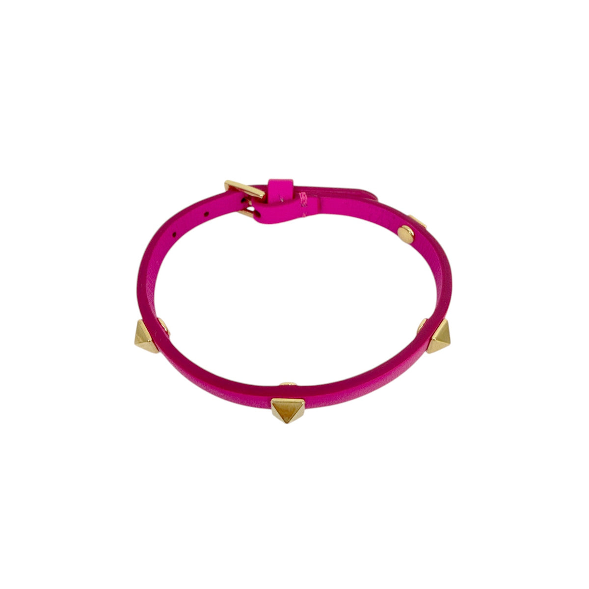VALENTINO GARAVANI Rockstud Leather Bracelet in Pink