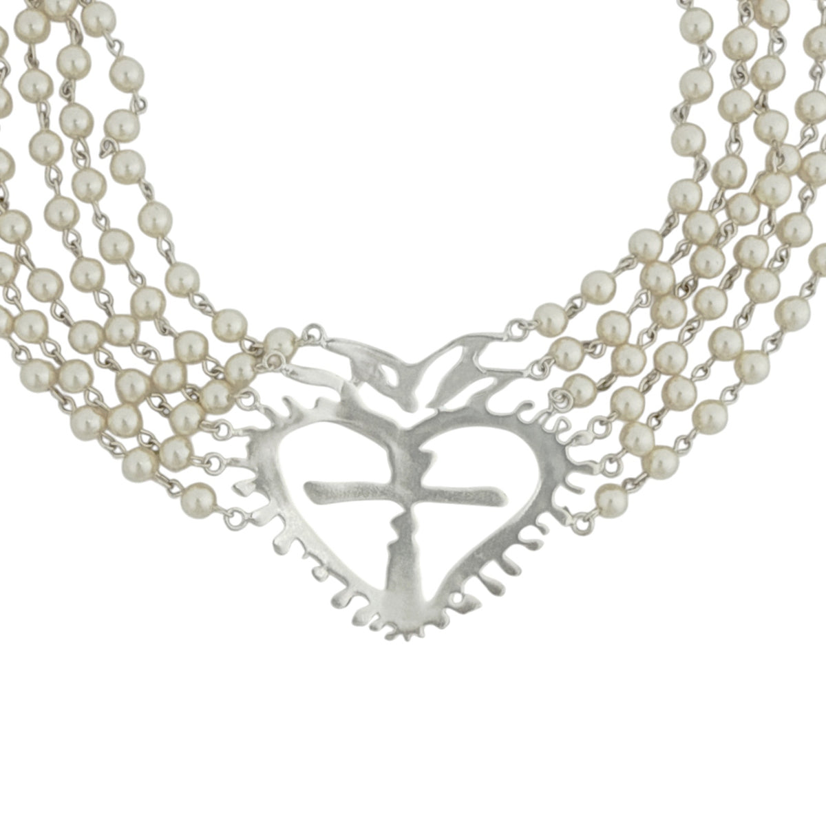 VSA La Queen Collar Pearl & Silver