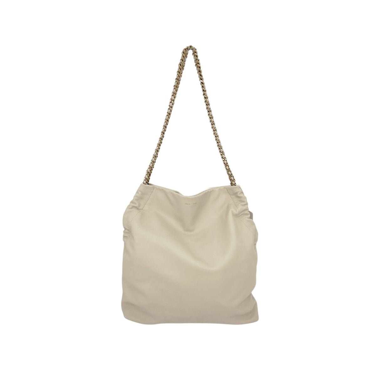 VERONICA BEARD Leather Slouch Bag in Ivory