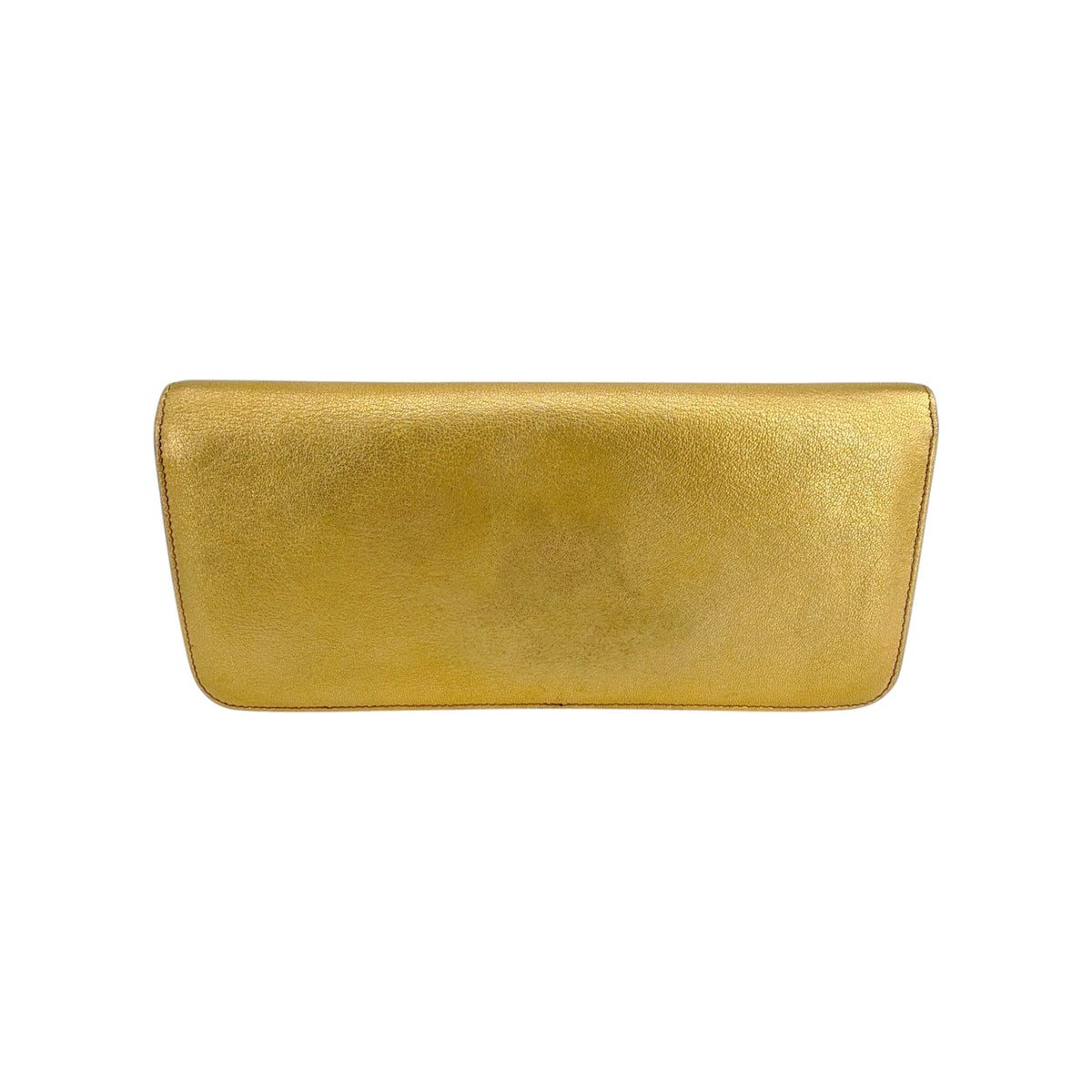 TOM FORD Jennifer Metallic Zip Clutch Bag Golden