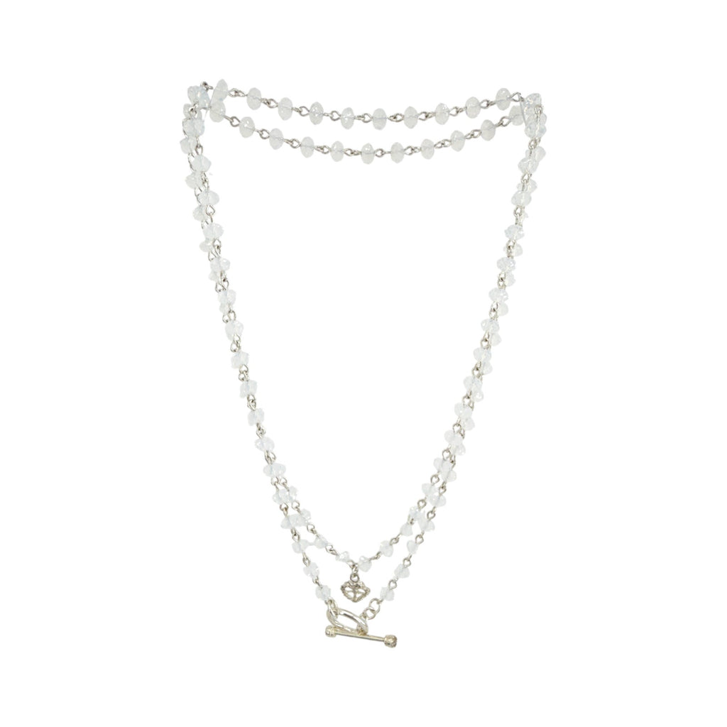 VIRGINS SAINTS & ANGELS VSA Delfina Rondelle White Opal & Silver