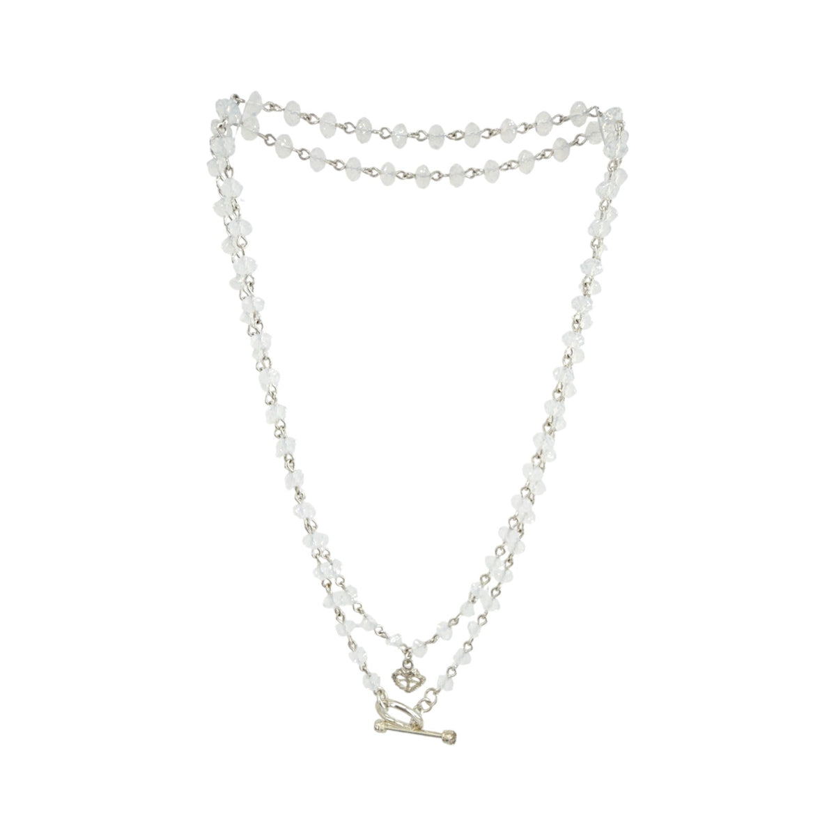 VIRGINS SAINTS & ANGELS VSA Delfina Rondelle White Opal & Silver