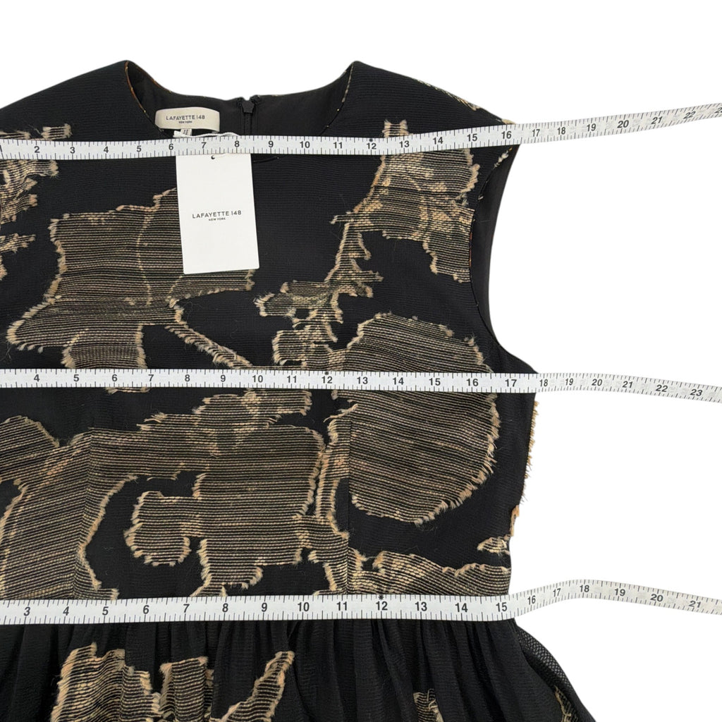 LAFAYETTE 148 New York Jacquard Silk Evening Gown in Black 4|S