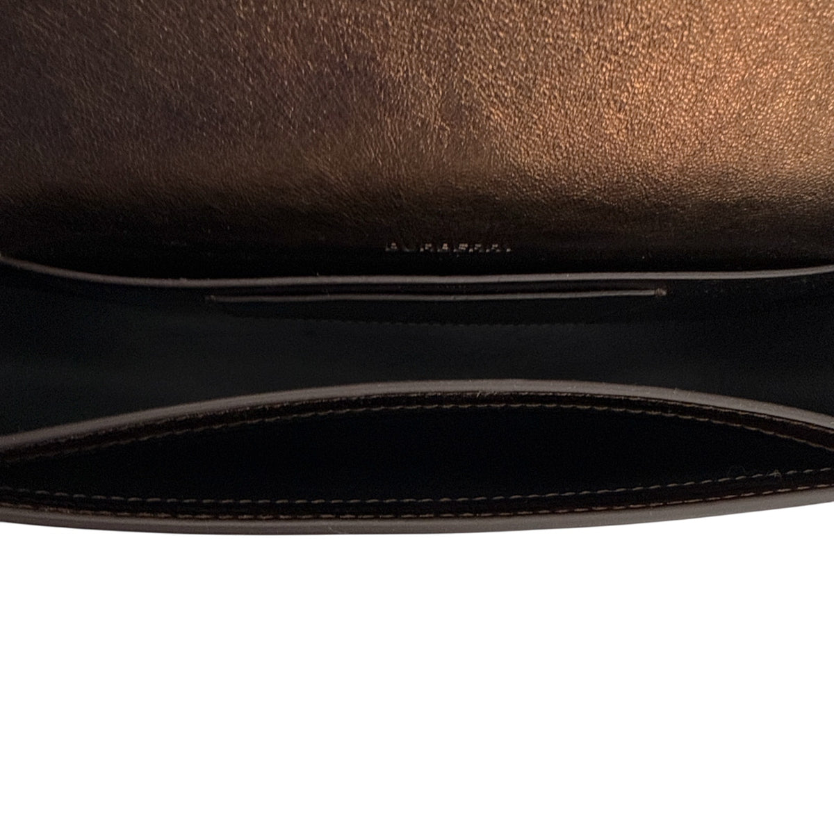 BURBERRY Small Metallic Leather Olympia Shoulder Bag in Bronze