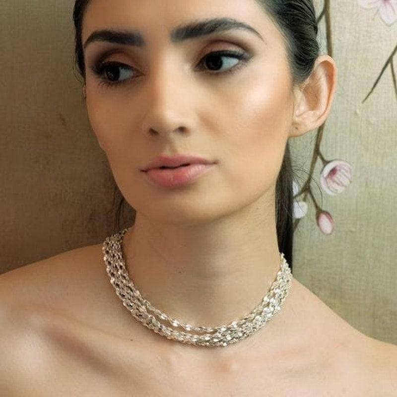 VSA Love Chain Necklace in Silver