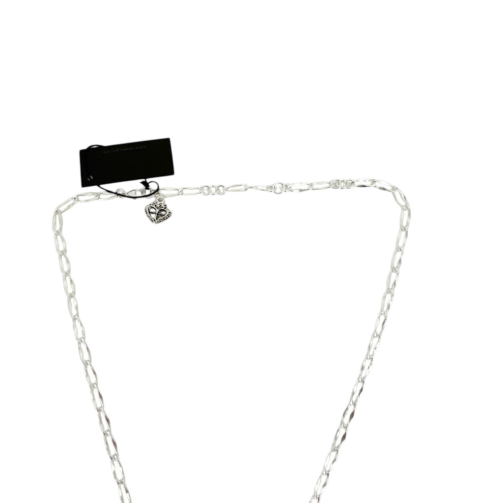 VIRGINS SAINTS & ANGELS VSA Disco Virgin Charm Necklace Silver & Black Diamond