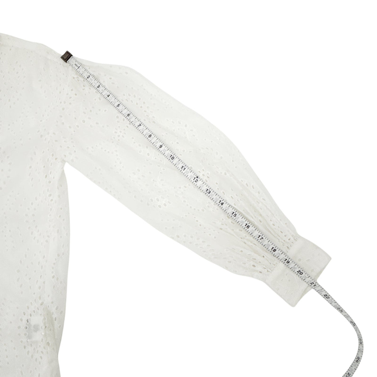 NILI LOTAN Andree Eyelet Shirt in Ivory XS