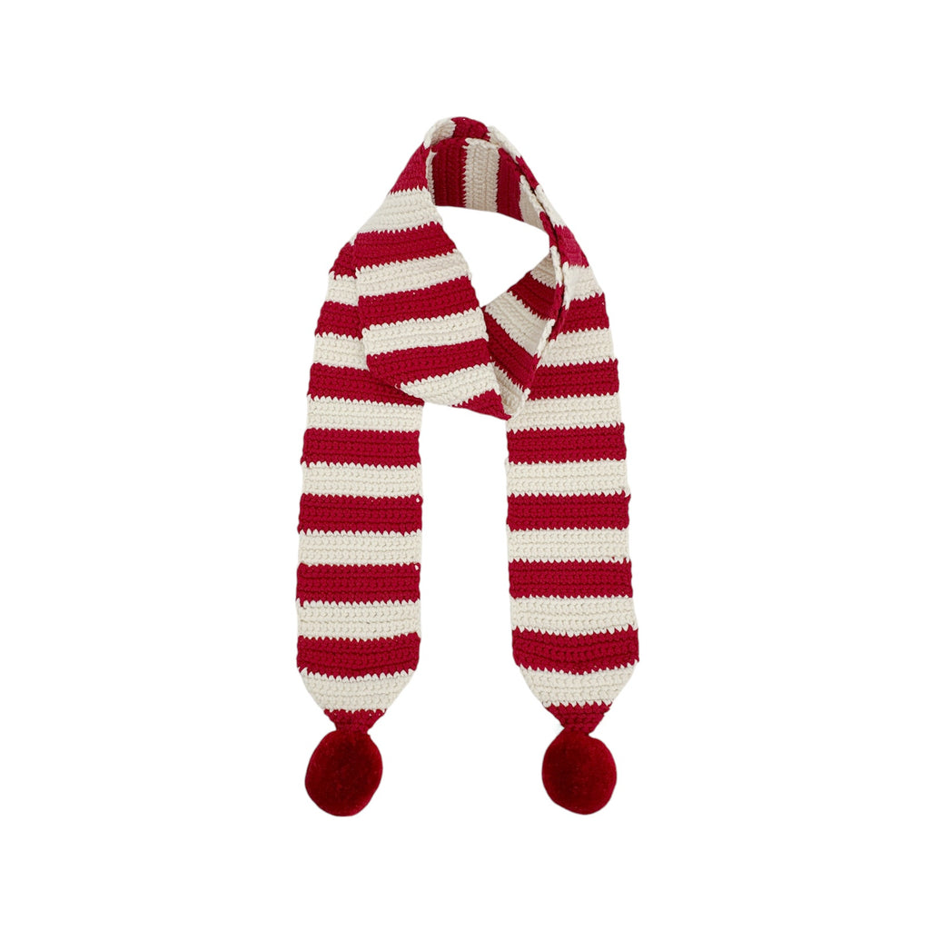 AMI Alexandre Mattiussi Crochet Pompom Scarf
