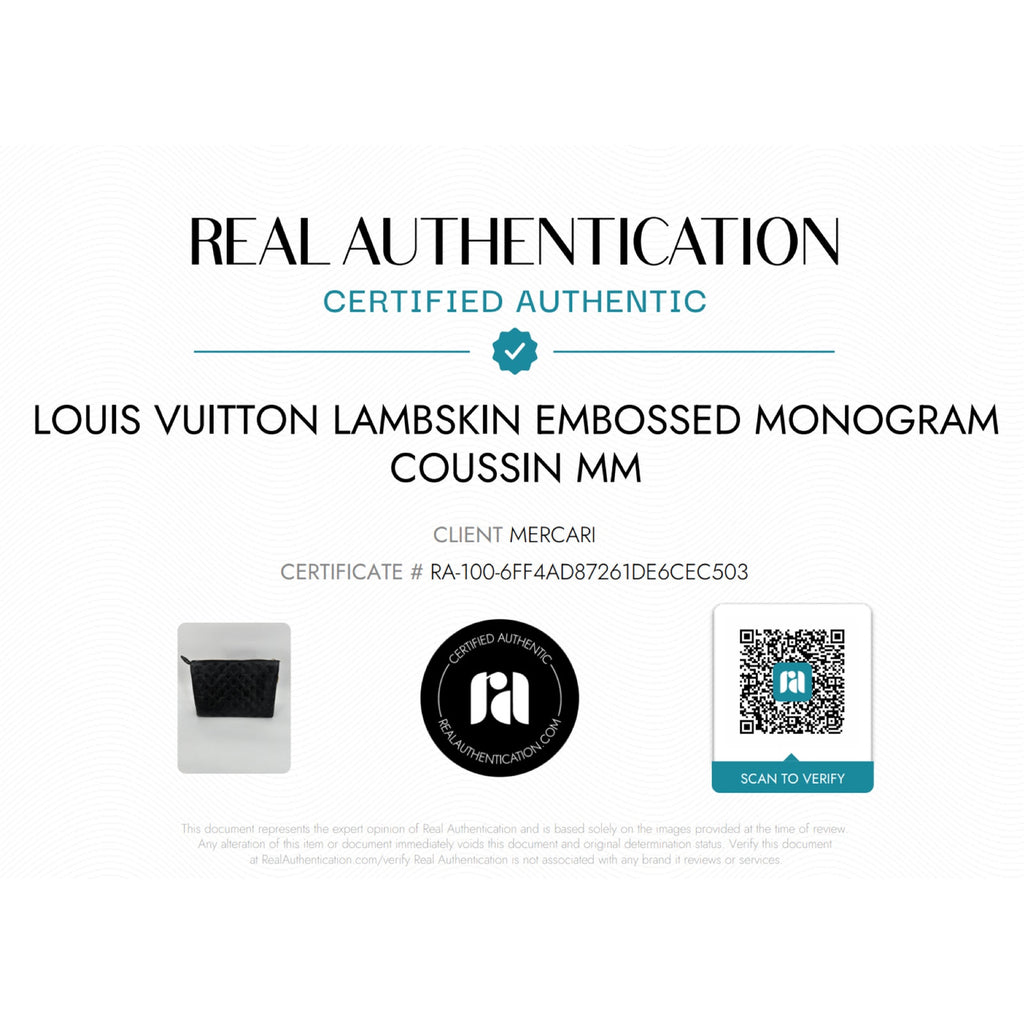 LOUIS VUITTON Lambskin Embossed Monogram Coussin MM