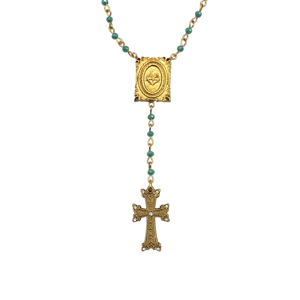 VSA Retablo Guadalupe Rosary Necklace