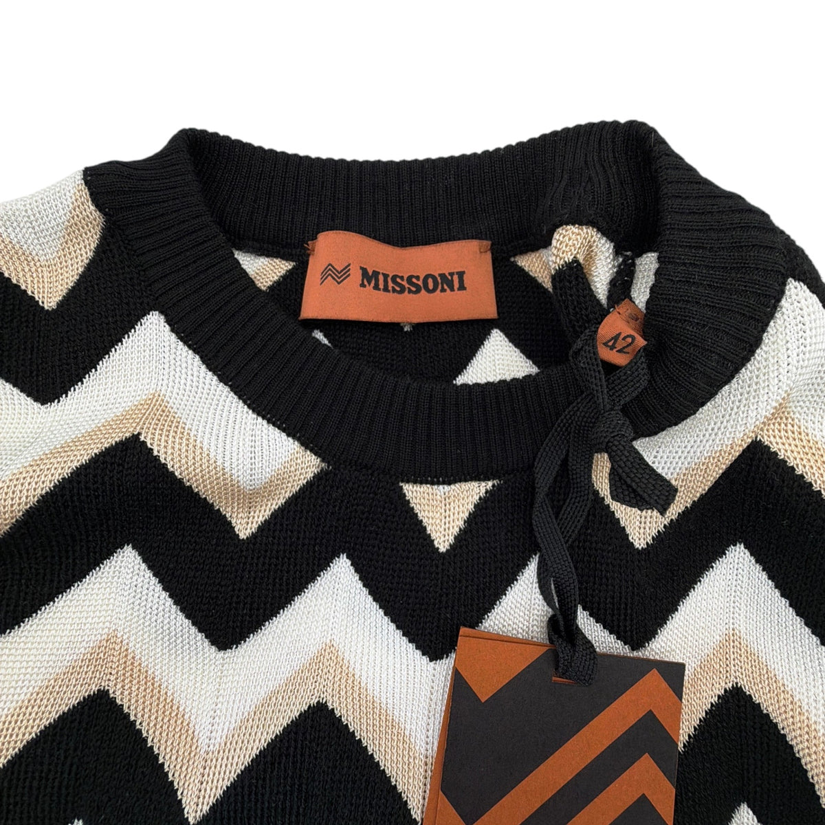 MISSONI Tank Top Zigzag Knit Sweater IT42|M