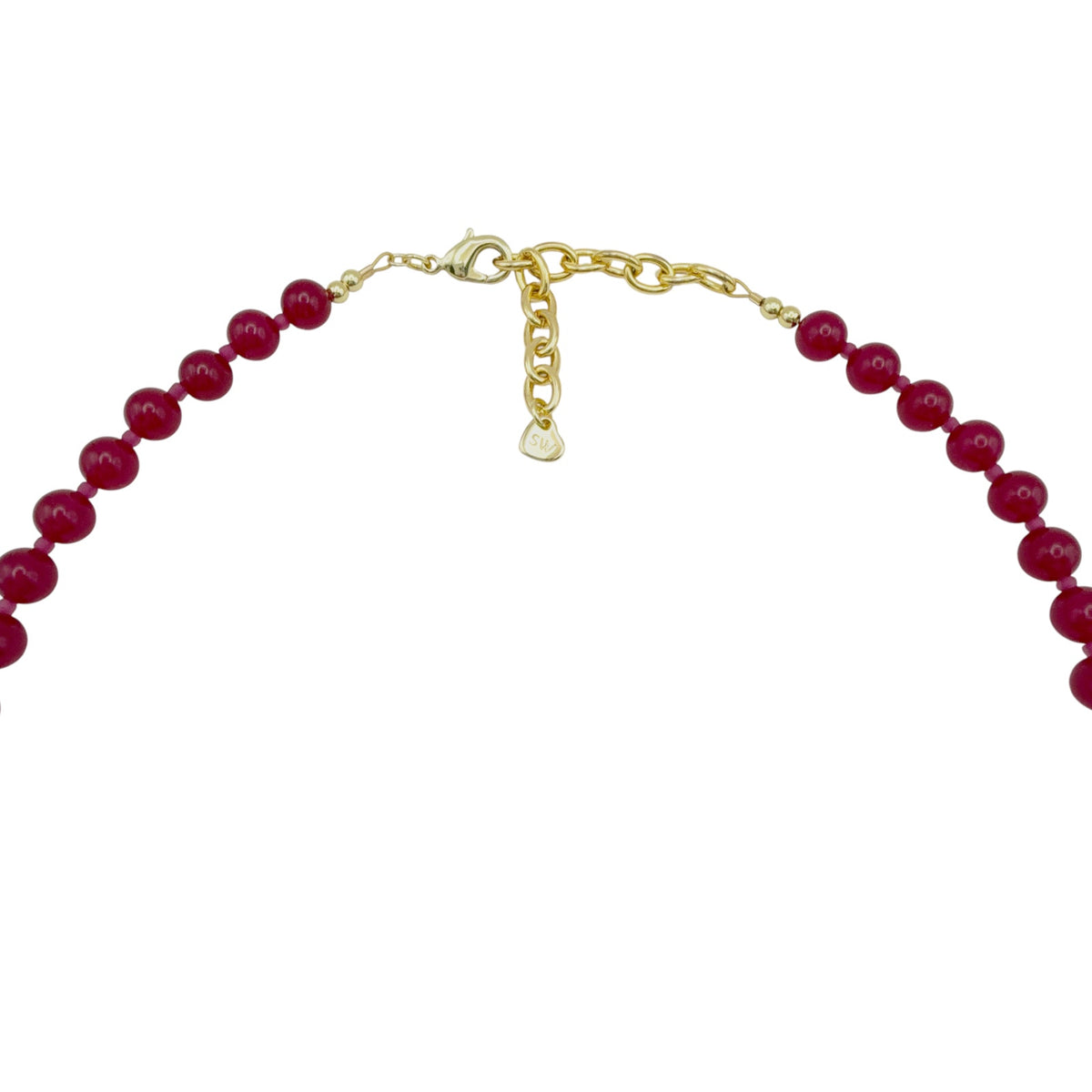 THE SILVER WREN Rylen Beaded Necklace in Pink and Amazonite