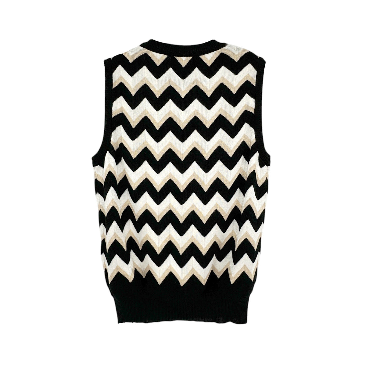 MISSONI Tank Top Zigzag Knit Sweater IT42|M