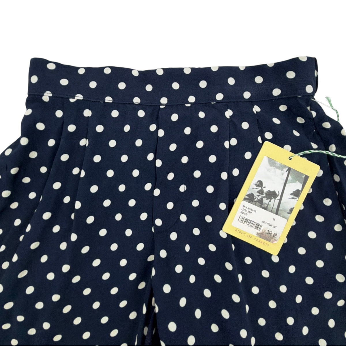 BIRDS of PARADIS by TROVATA Leigh Pant in Navy Polka Dot XS