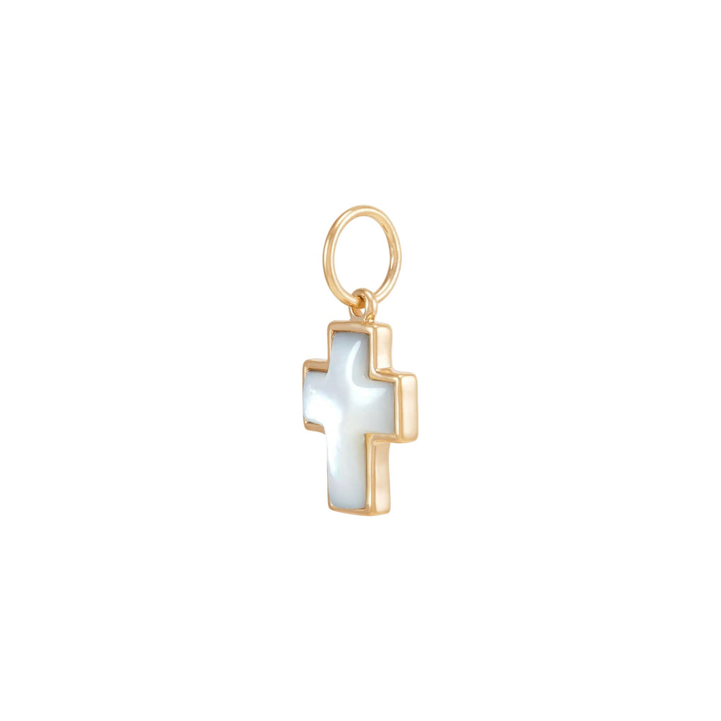 SILPADA Be Hopeful Silver with Gold Plating Mother of Pearl Charm