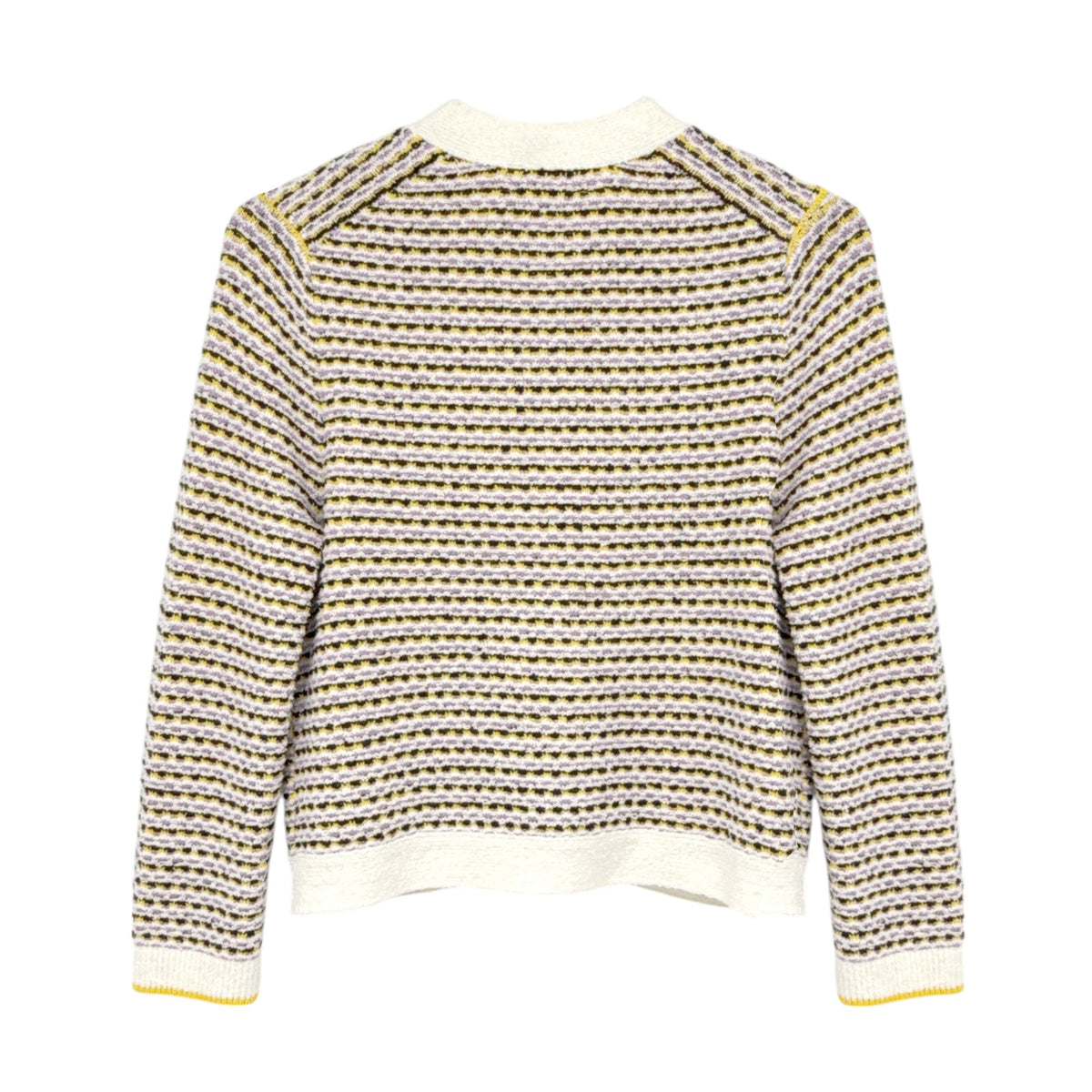 ME+EM Summer Jacquard 3/4 Sleeve Jacket in Cream Multi S