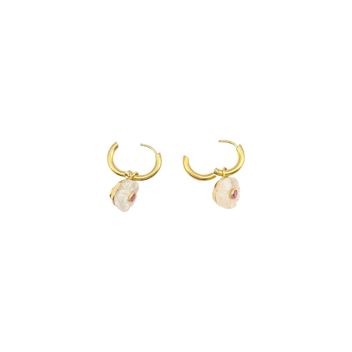 JENNIFER BEHR Wynne Earrings in Rose Quartz