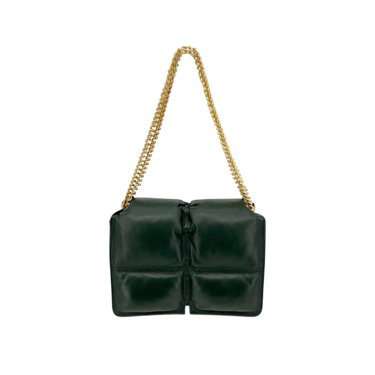 BURBERRY Snip Chain Bag Puffy Nappa Leather in Vine