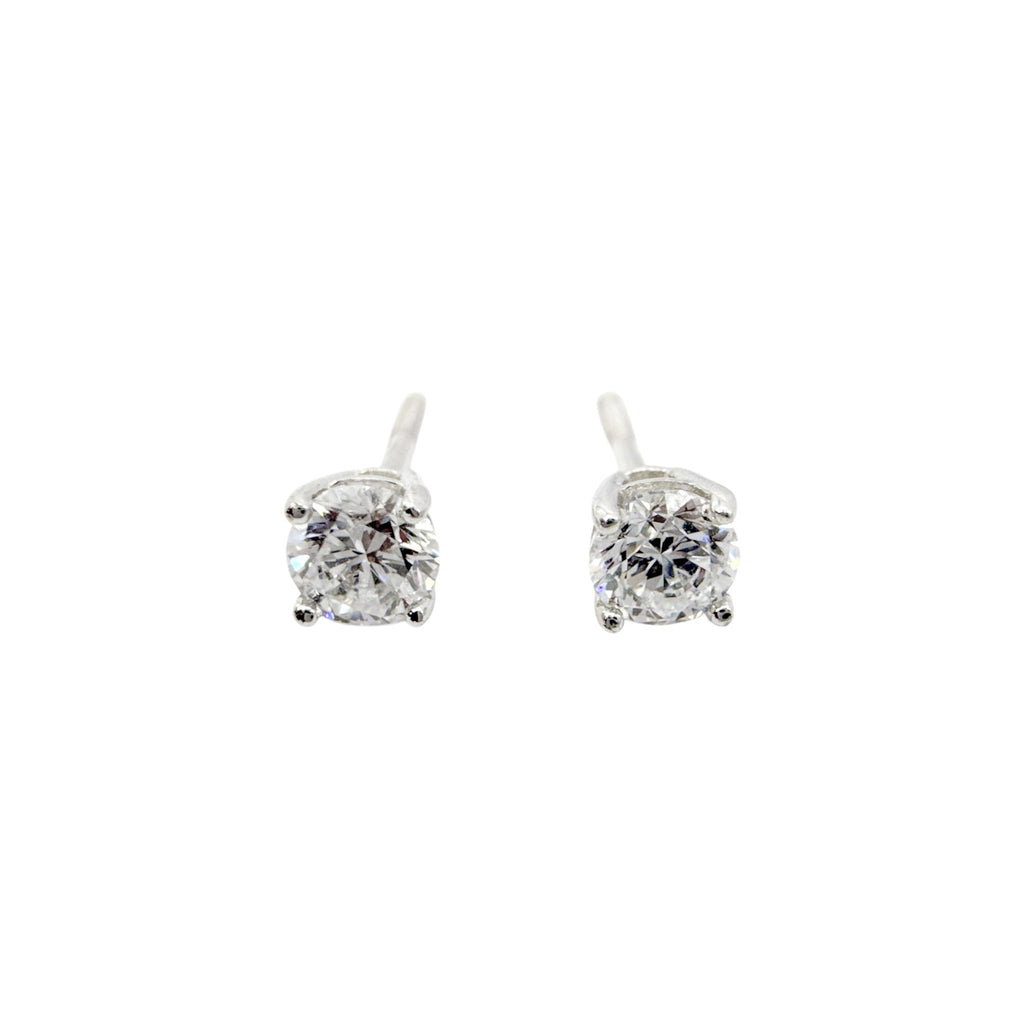 DIAMOND Certified Lab-Grown Solitaire Stud Earrings .5 CTW in 14k White Gold