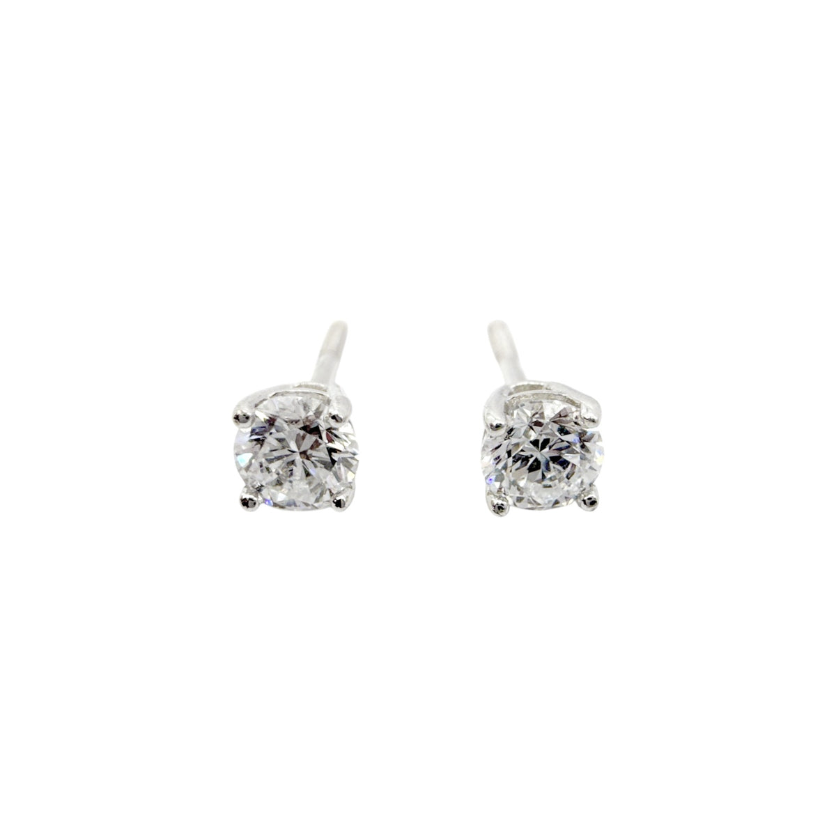 DIAMOND Certified Lab-Grown Solitaire Stud Earrings .5 CTW in 14k White Gold