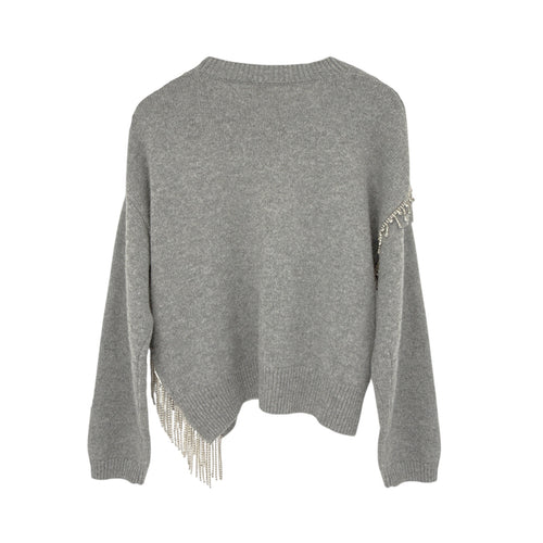 CINQ a SEPT Lilliana Embellished Knit Sweater M