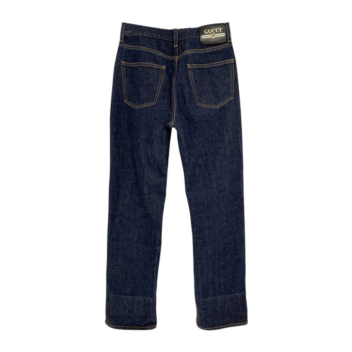 GUCCI Denim Pants with GG Supreme Canvas Cuff 24