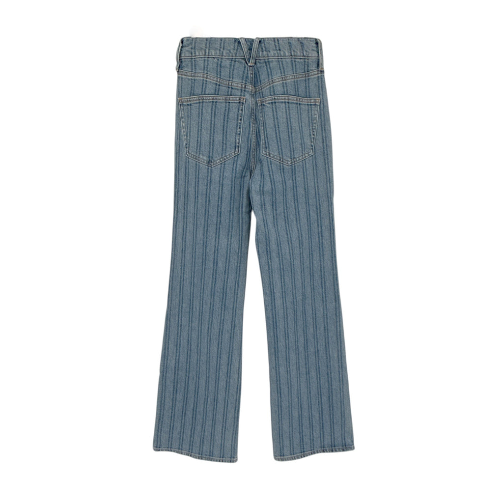 VERONICA BEARD Crosbie Striped Loafer Length Wide Leg Jean 24
