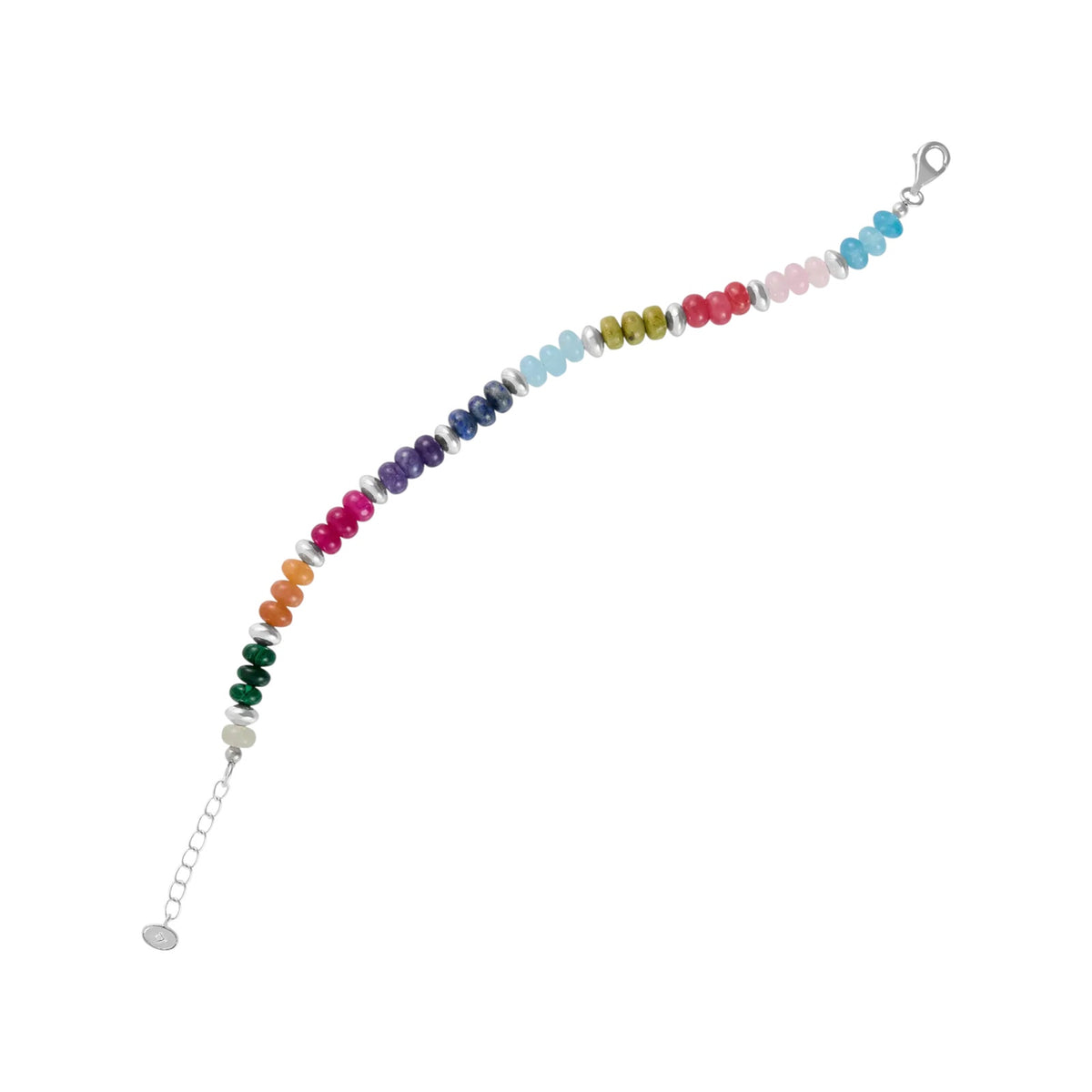 SILPADA Colored In Silver Mixed Stones Beaded Bracelet