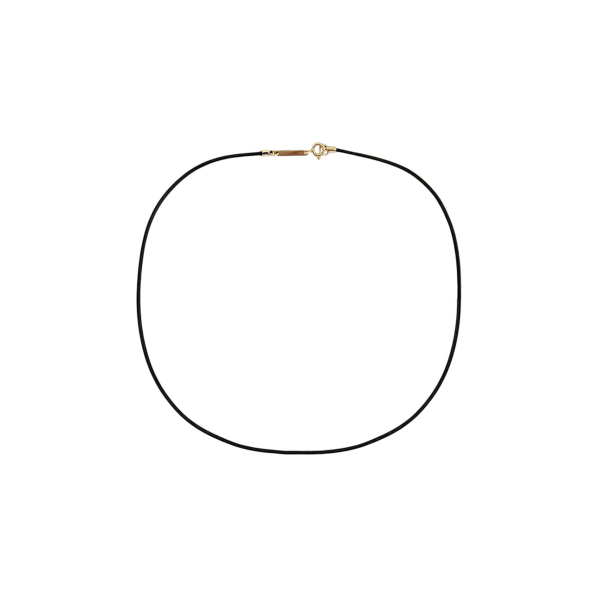 ZOE CHICCO 14k Gold Leather Cord Necklace in Black