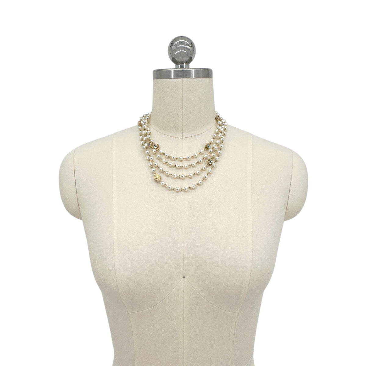 VSA Magdalena Necklace Pearl Gold