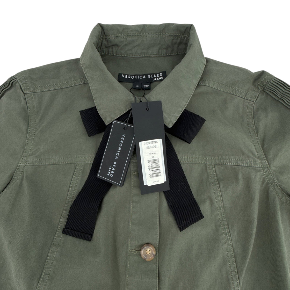 VERONICA BEARD Weslyn Jacket Army Green XS