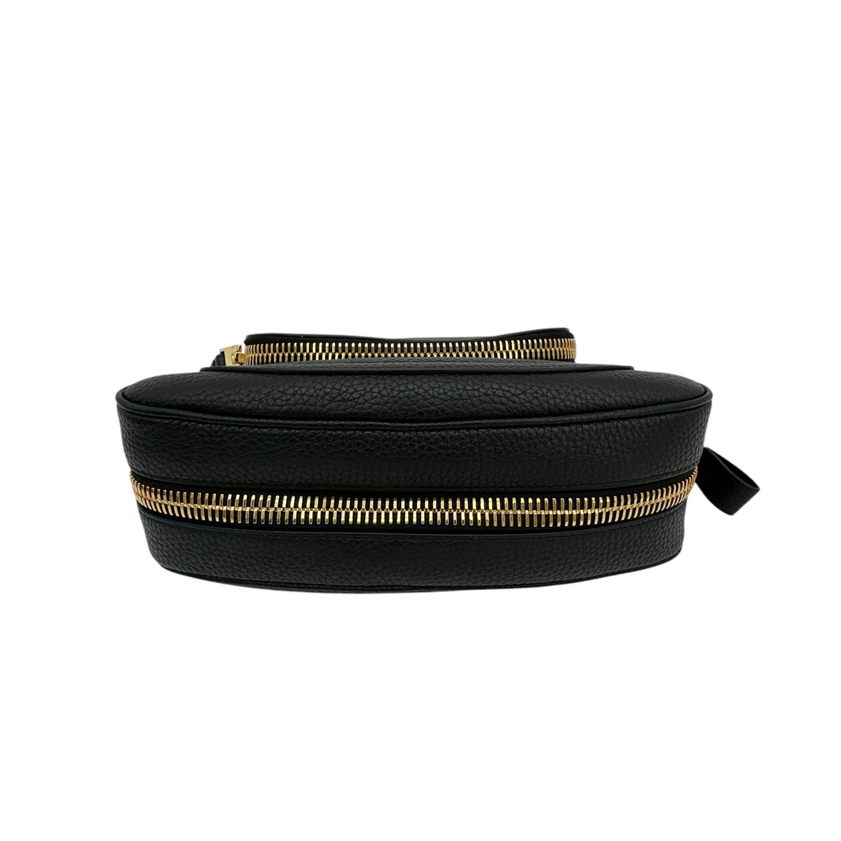 TOM FORD Jennifer Medium Double Strap Bag in Black Grained Leather
