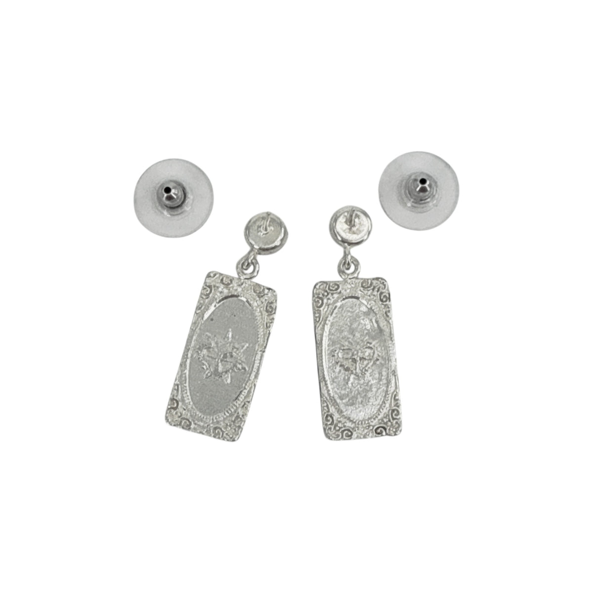 VIRGINS SAINTS & ANGELS VSA Retablo Rectangular Framed Earrings in Silver