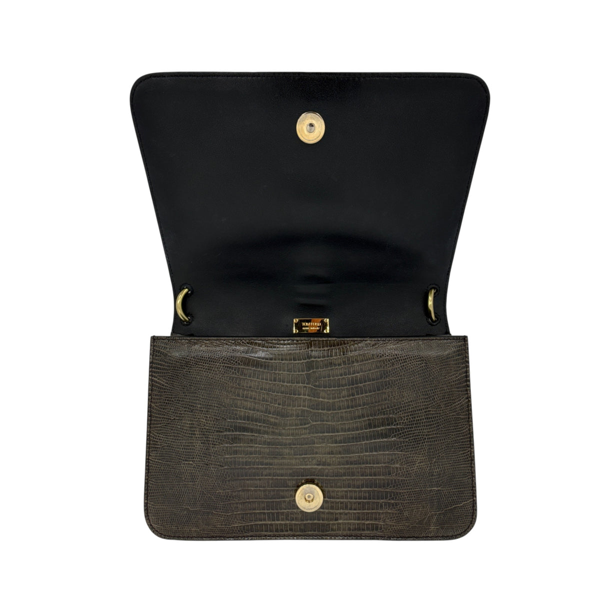 TOM FORD Tara Chain Tejus Lizard Shoulder Bag