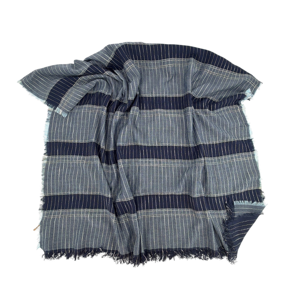FAHERTY Bold Pin Stripe Oblong Scarf in Total Eclipse Multi