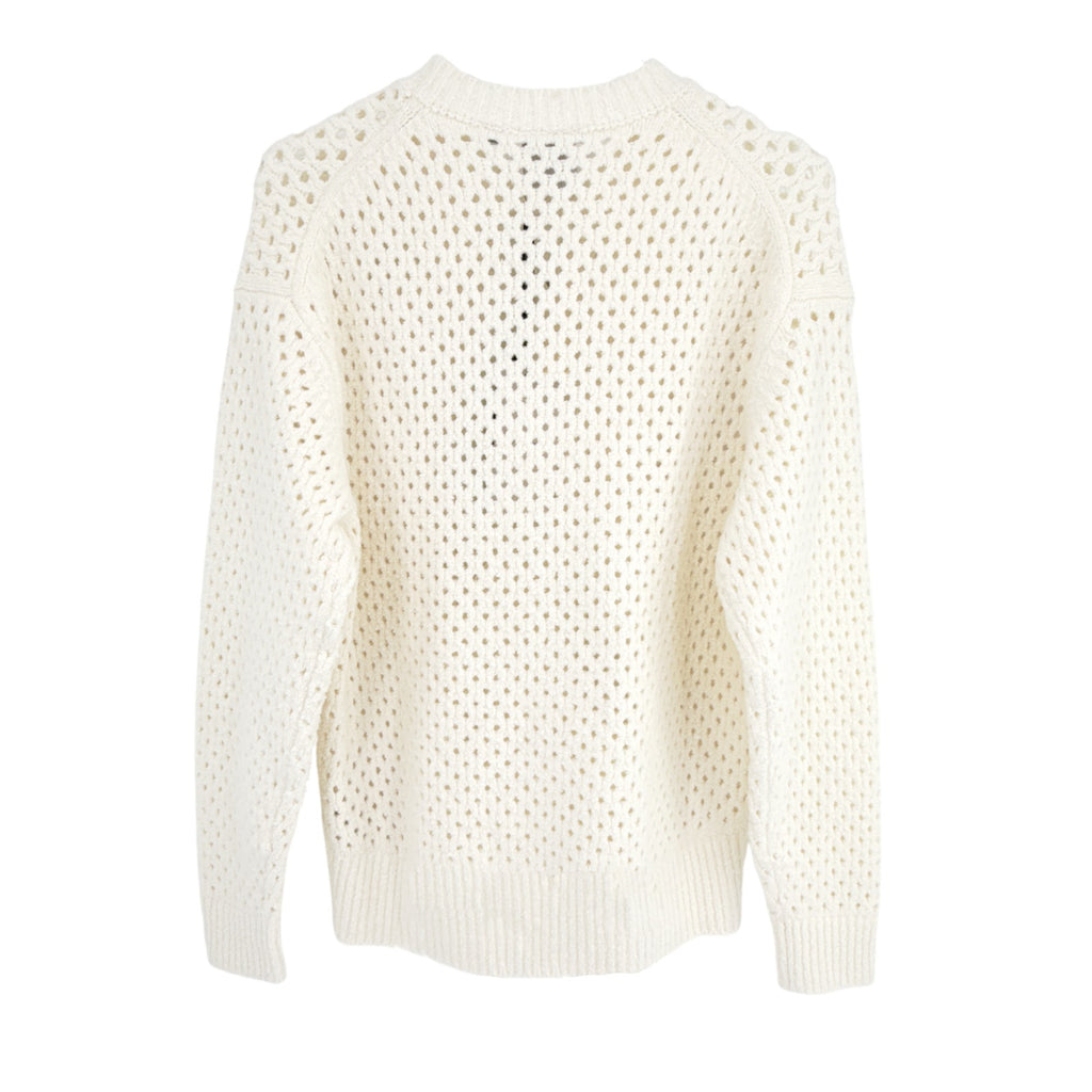 VARLEY Grady Bouclé Knit Sweater in Coconut Milk XS