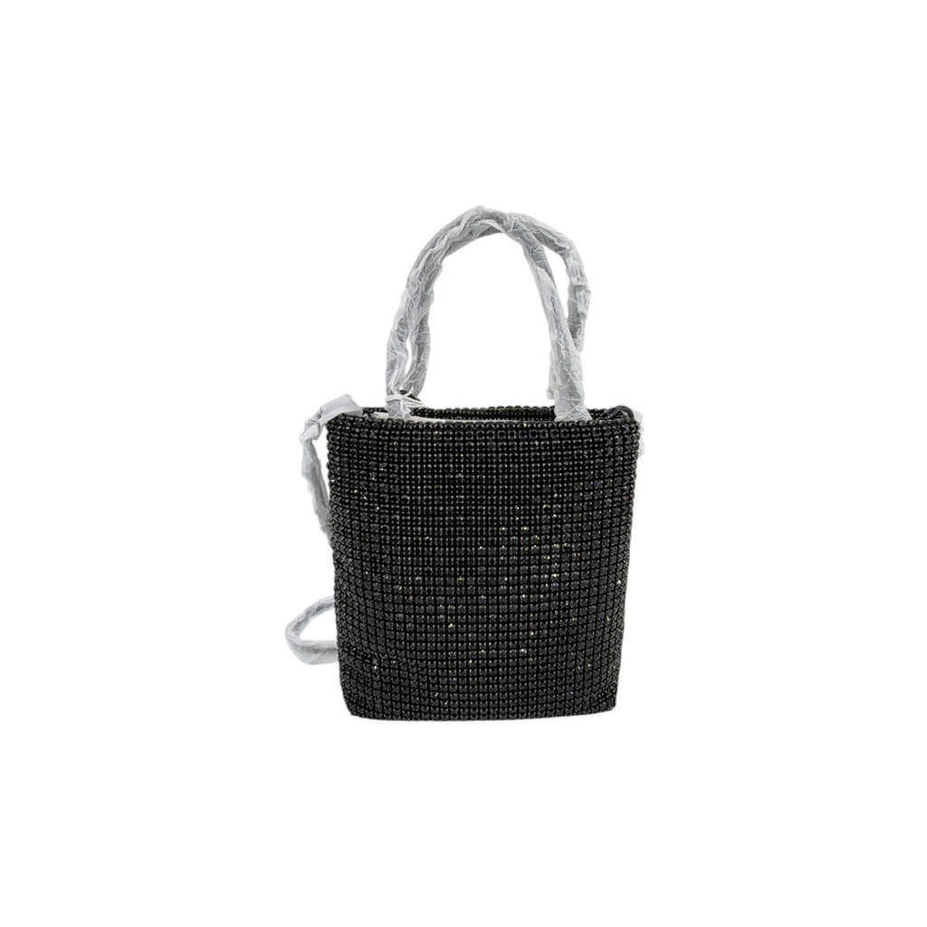 TORY BURCH Night Owl Crystal Embellished Mini Tote in Black