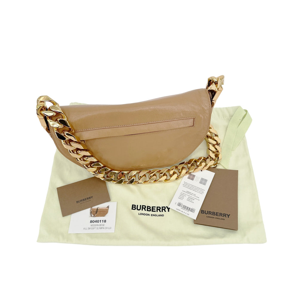 BURBERRY Small Soft Olympia Bag in Modern Beige
