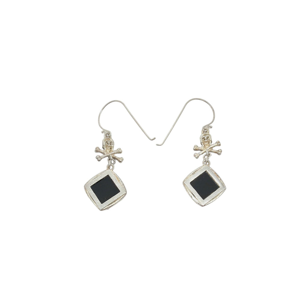 VIRGINS SAINTS & ANGELS VSA Skull Treasure Earrings in Silver