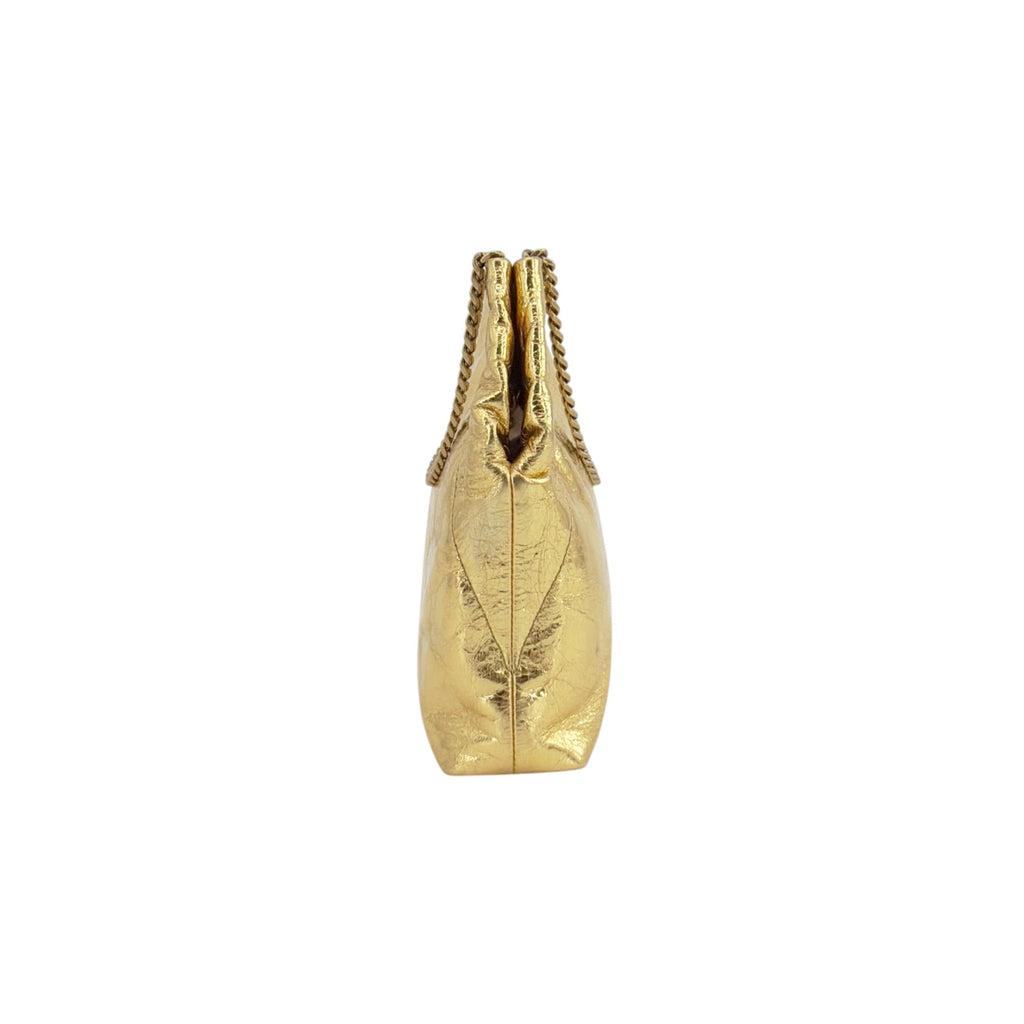 VERONICA BEARD Small Slouch Leather Shoulder Bag in Gold