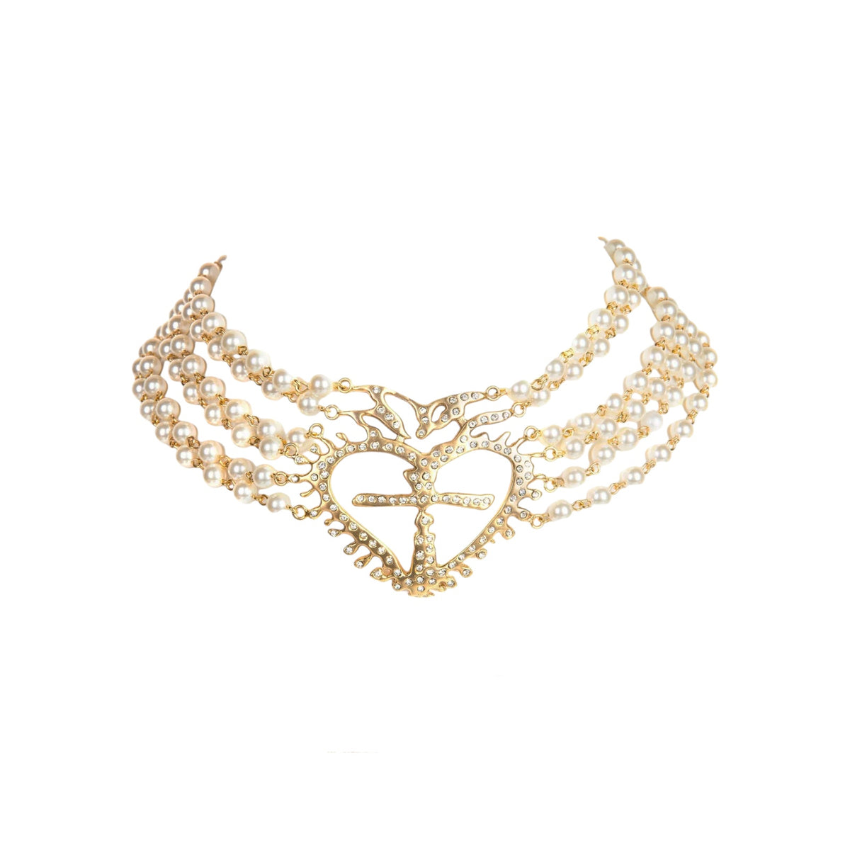 VSA La Queen Collar Pearl & Gold