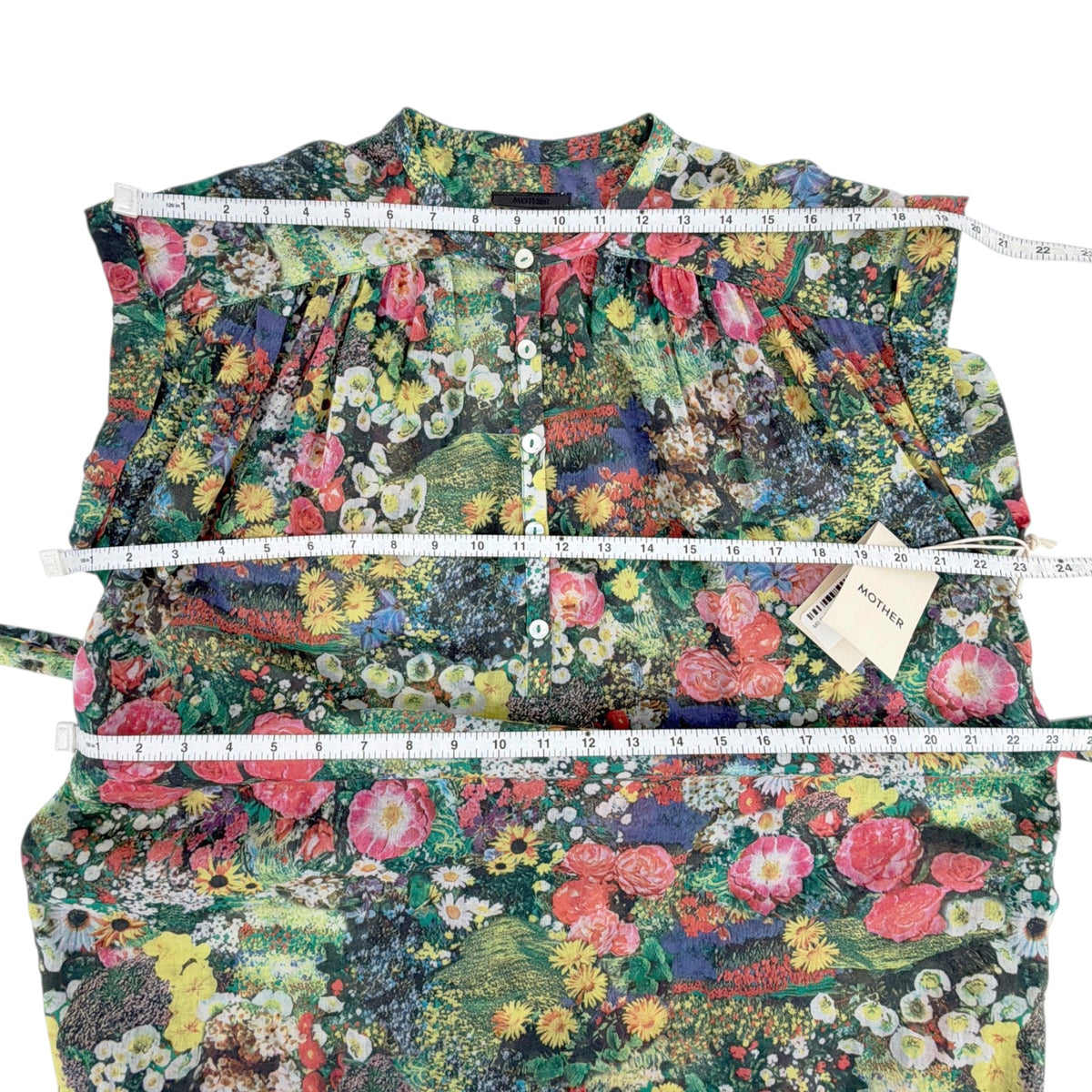 MOTHER The Slow Ride Shirt Dress in Pretty as a Picture S