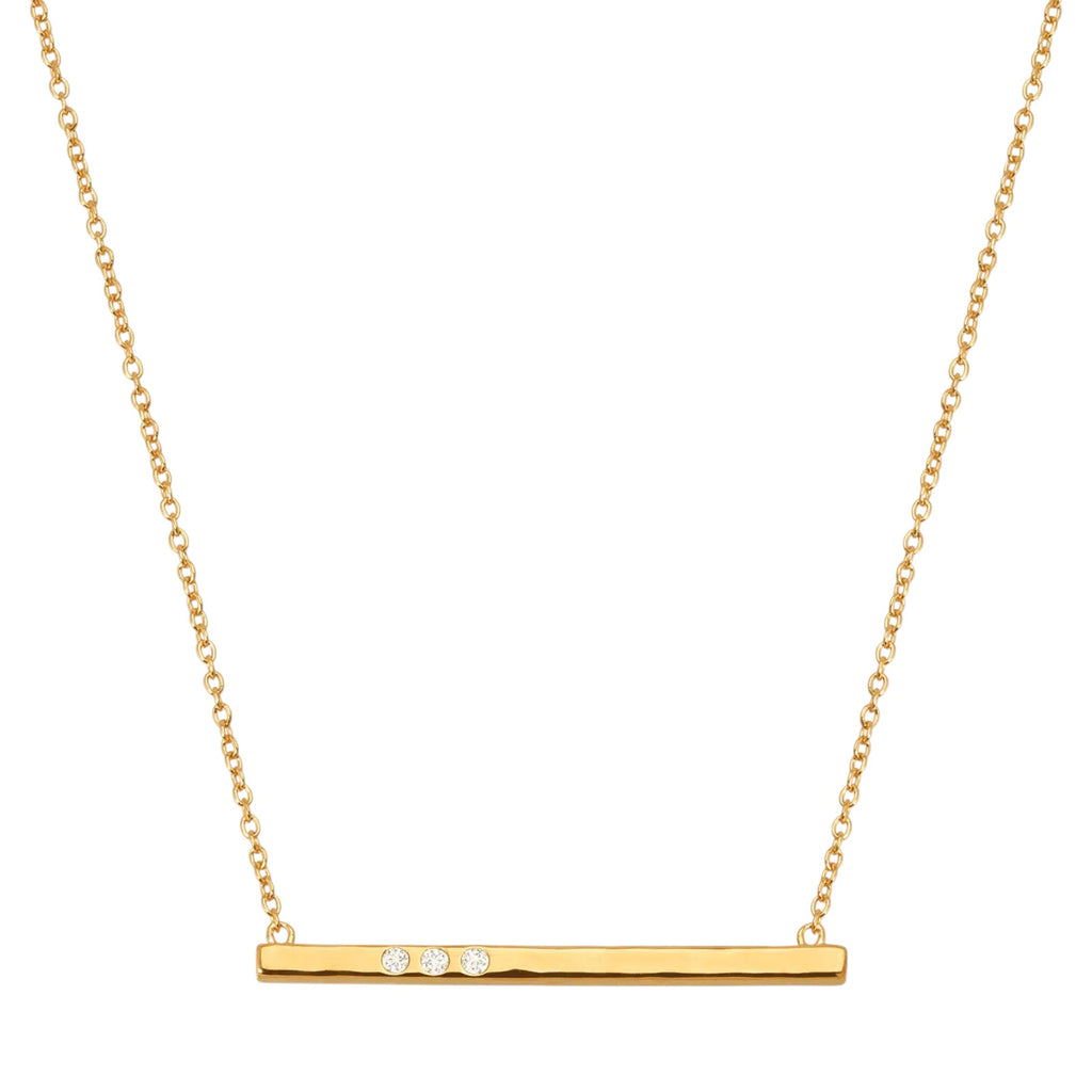 SILPADA Dotted Line Pendant Necklace in Gold-Plated Silver
