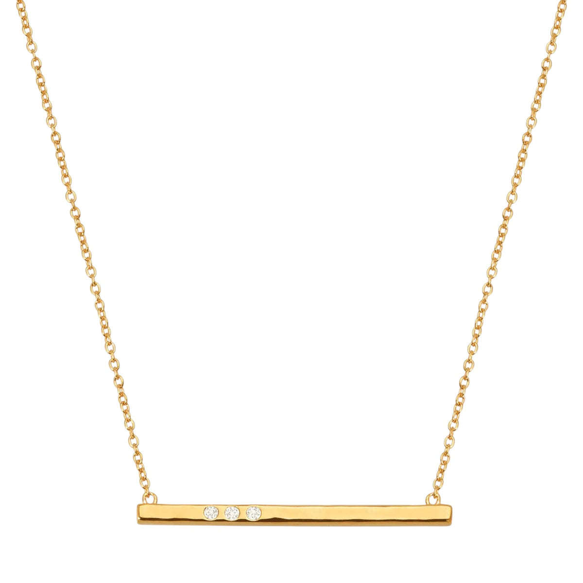 SILPADA Dotted Line Pendant Necklace in Gold-Plated Silver