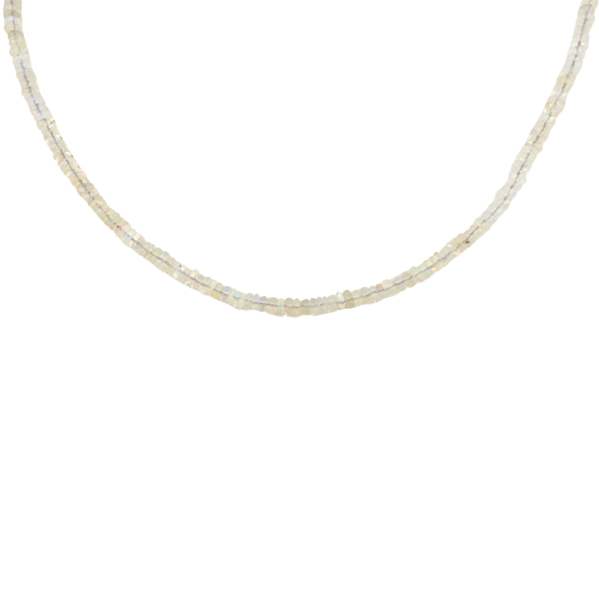 THE SILVER WREN Ethiopian Opal Beaded Necklace